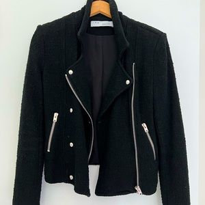IRO Avery Black Moto Jacket NEVER Worn. Size 38